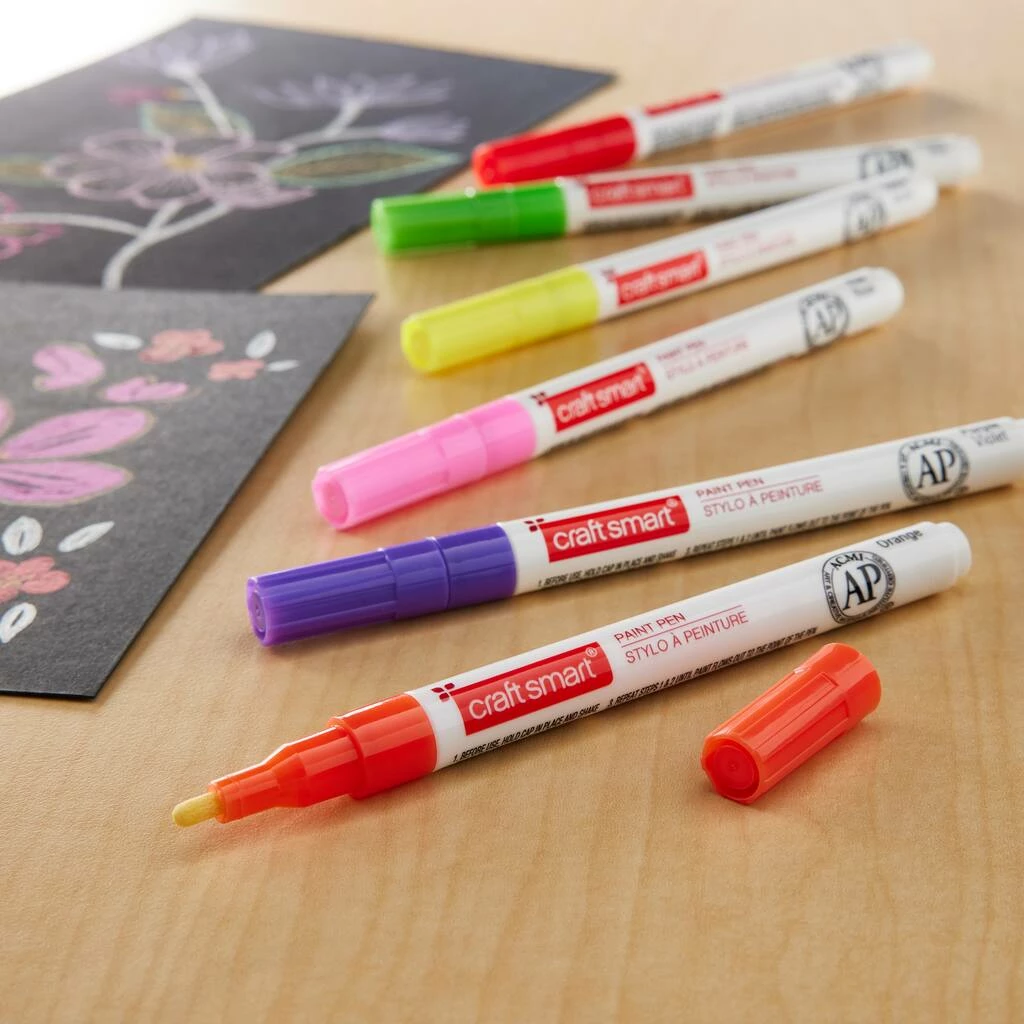 Flash Sale π Hot Colors Medium Line 6 Color Paint Pen Set by Craft Smart® π - Image 2