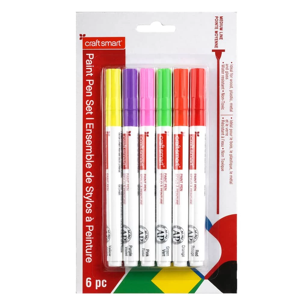 Flash Sale π Hot Colors Medium Line 6 Color Paint Pen Set by Craft Smart® π - Image 5
