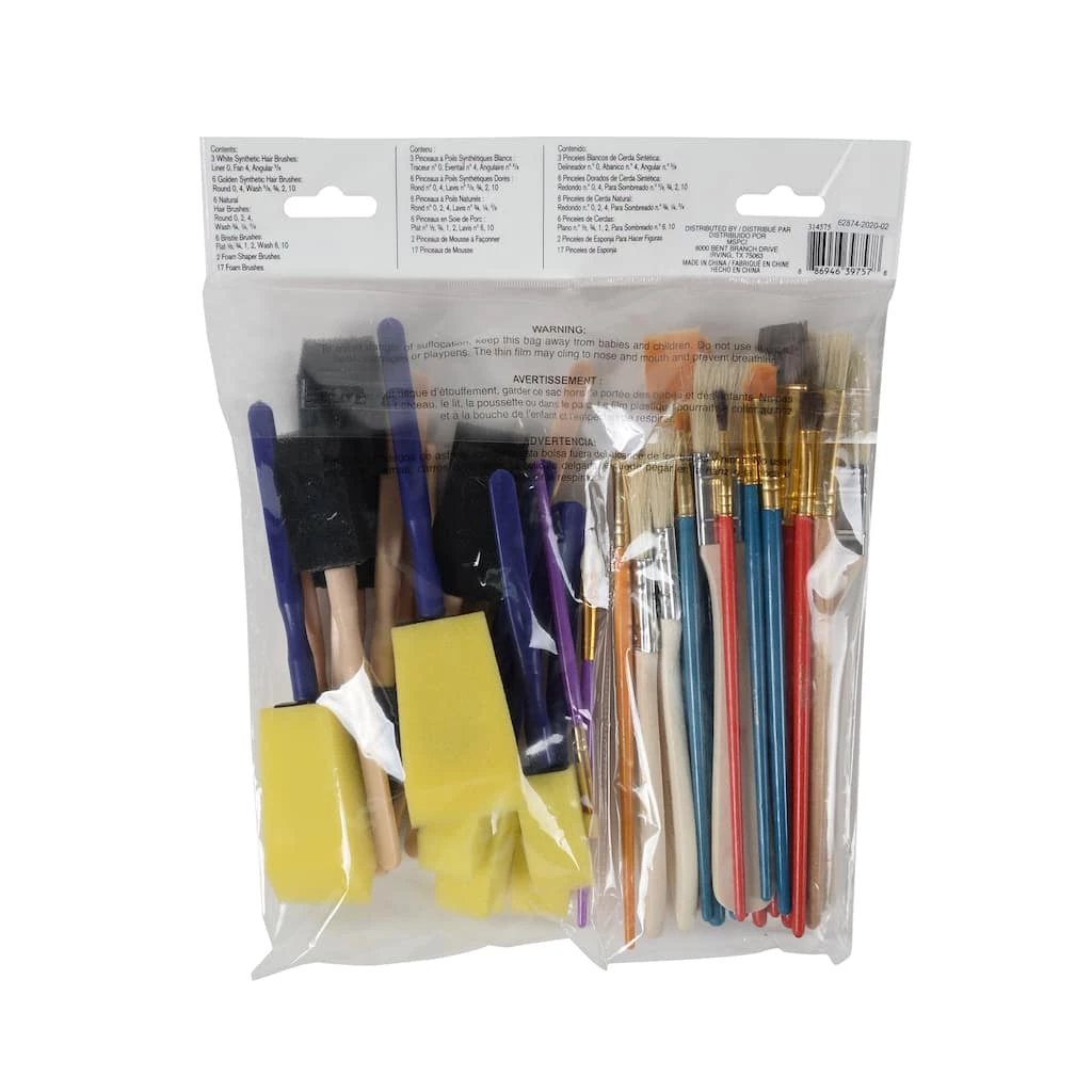 Hot Sale π€© Craft Smart™ Brush Assortment, 40 Pack β¨ - Image 3