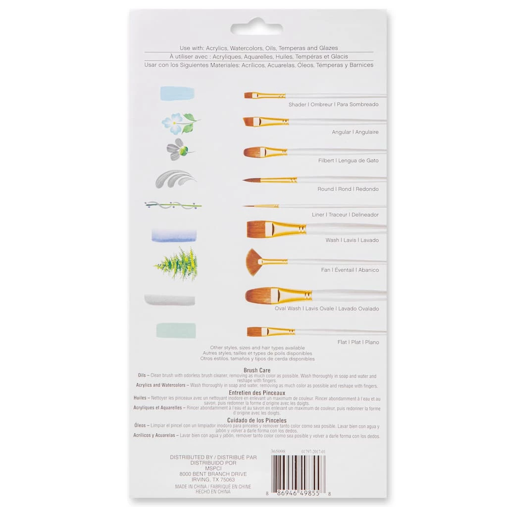 Deals π€© Brown Taklon Variety 15 Piece Brush Set by Craft Smart® π - Image 4