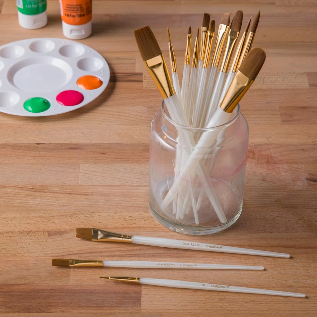 Deals π€© Brown Taklon Variety 15 Piece Brush Set by Craft Smart® π - Image 2