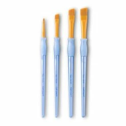 Wholesale 🔔 Golden Taklon Angular 4 Piece Brush Set by Craft Smart® ✔️