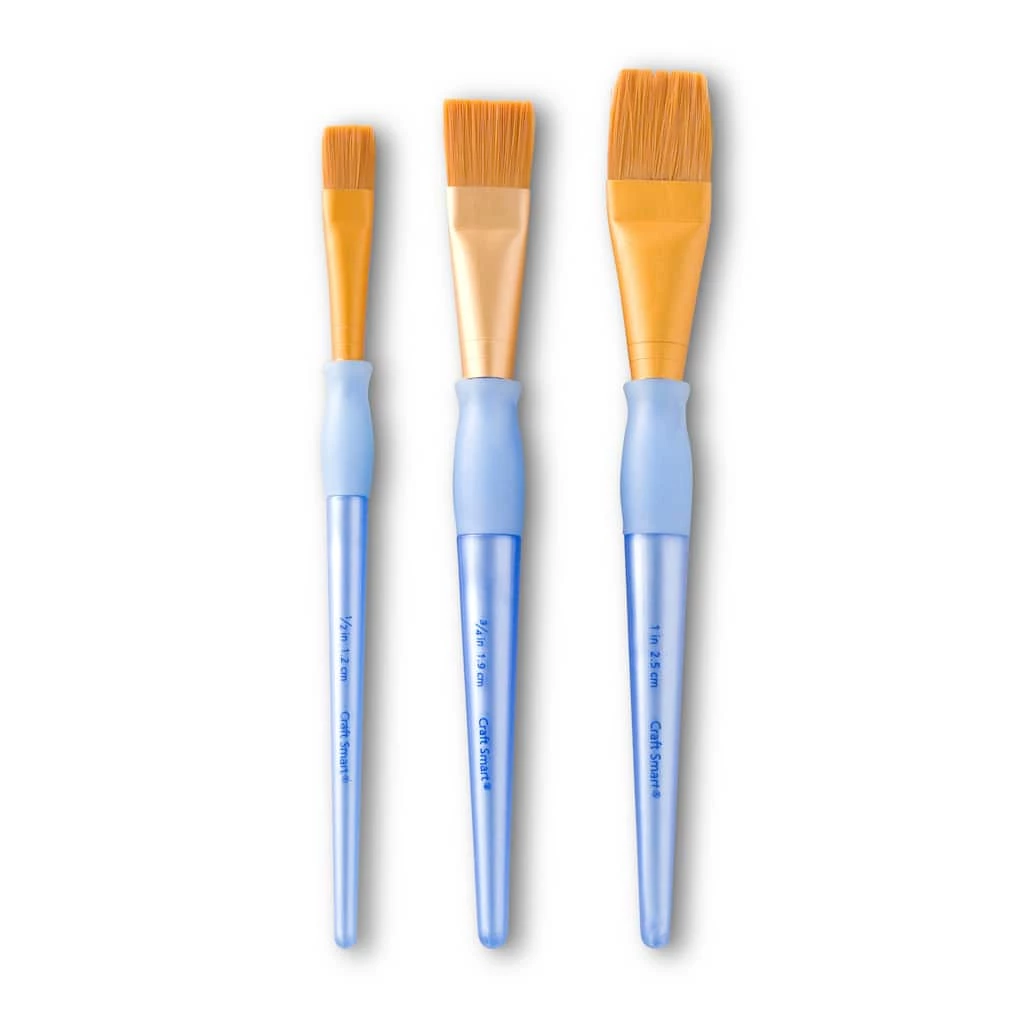Brand new π― Golden Taklon Wash 3 Pieces Brush Set by Craft Smart® β
