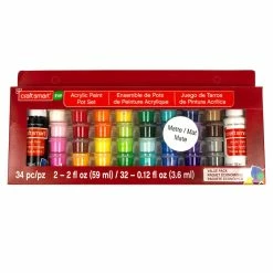 Best reviews of 🤩 6 Packs: 34 ct. (204 total) Matte Acrylic Paint Pot Value Pack by Craft Smart® 🎉