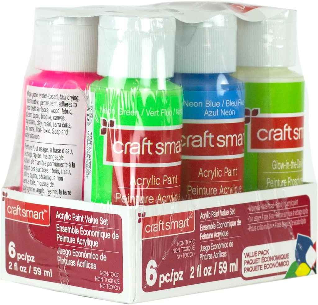 Budget π Neon Glow Acrylic Paint Value Set By Craft Smart® βοΈ - Image 5