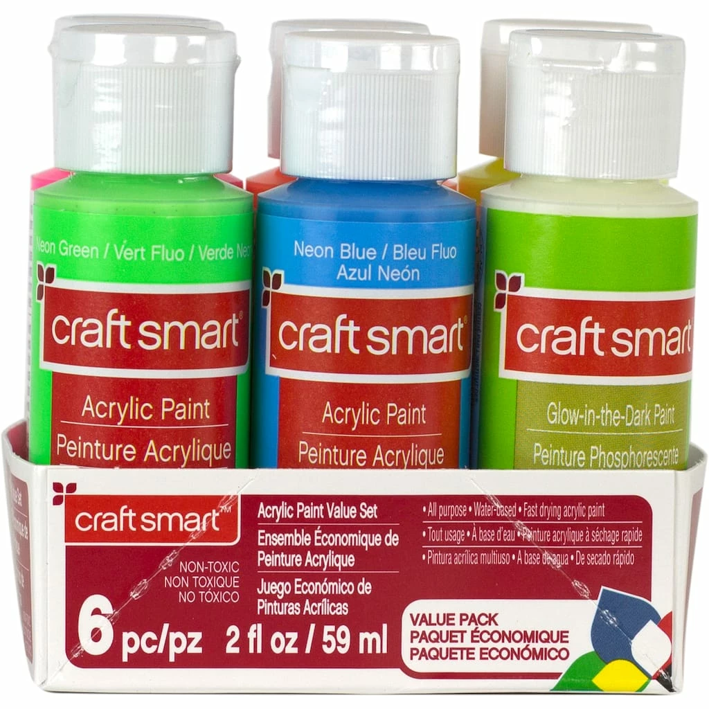 Budget π Neon Glow Acrylic Paint Value Set By Craft Smart® βοΈ - Image 3