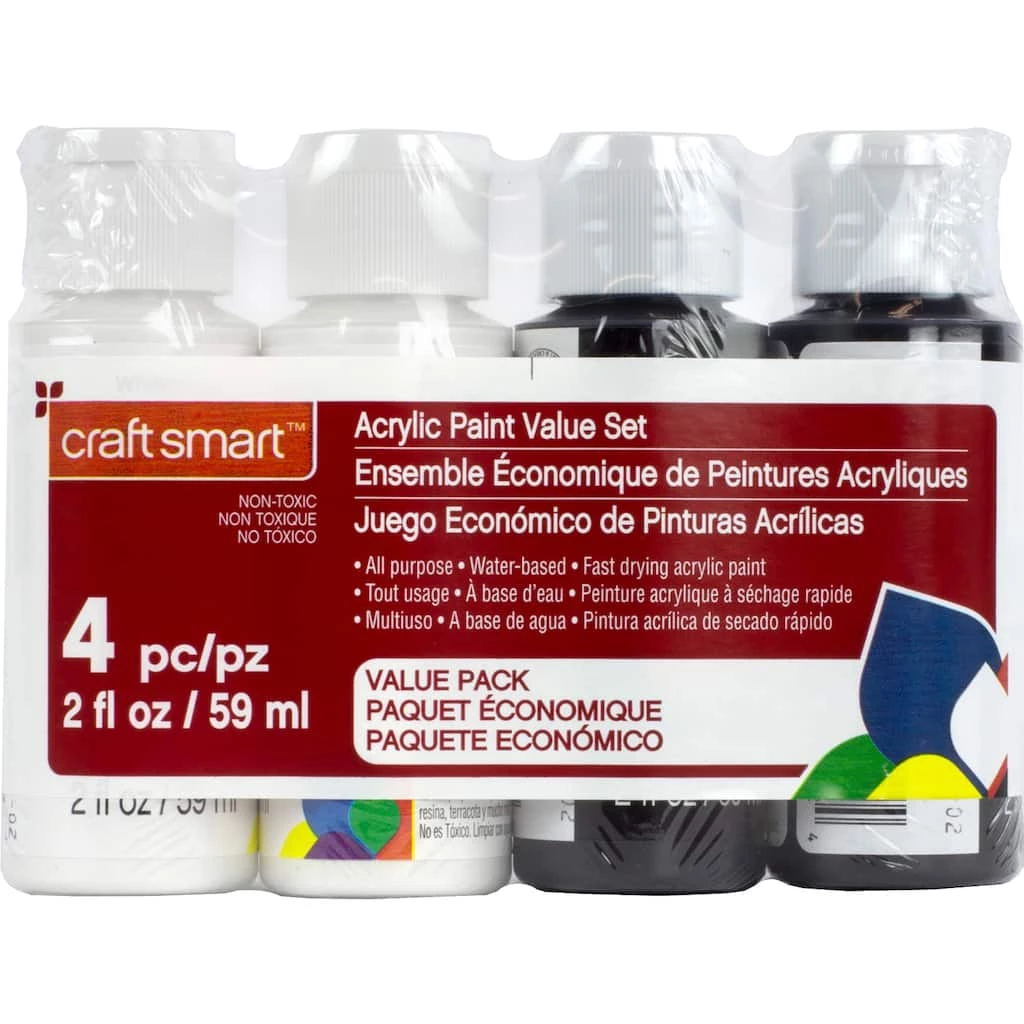 Cheapest ⌛ Black & White Acrylic Paint Value Set By Craft Smart® 🤩 - Image 3