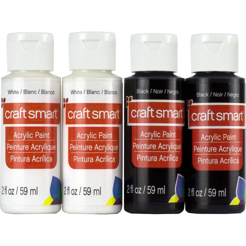 Cheapest ⌛ Black & White Acrylic Paint Value Set By Craft Smart® 🤩