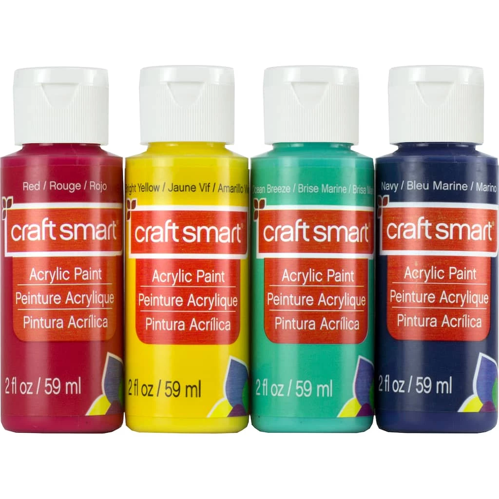 Hot Sale ✔️ Primary Acrylic Paint Value 4 Piece Set by Craft Smart® ✨