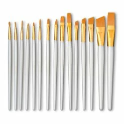 Hot Sale ✨ Golden Taklon Super Value Paintbrush Pack By Craft Smart® 👍