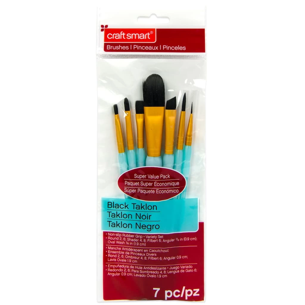 Top 10 π₯ Black Taklon Oval Wash Variety Brushes Super Value Pack By Craft Smart® π