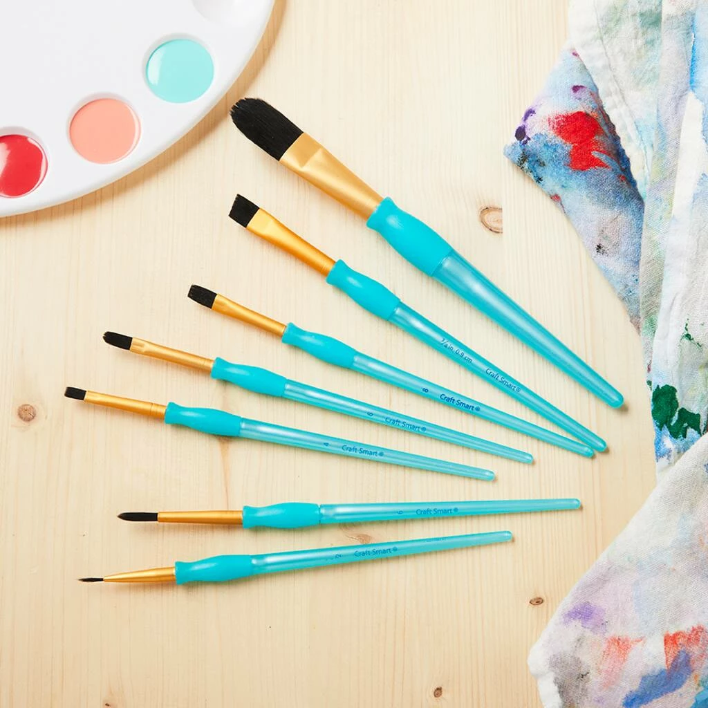 Top 10 π₯ Black Taklon Oval Wash Variety Brushes Super Value Pack By Craft Smart® π - Image 2