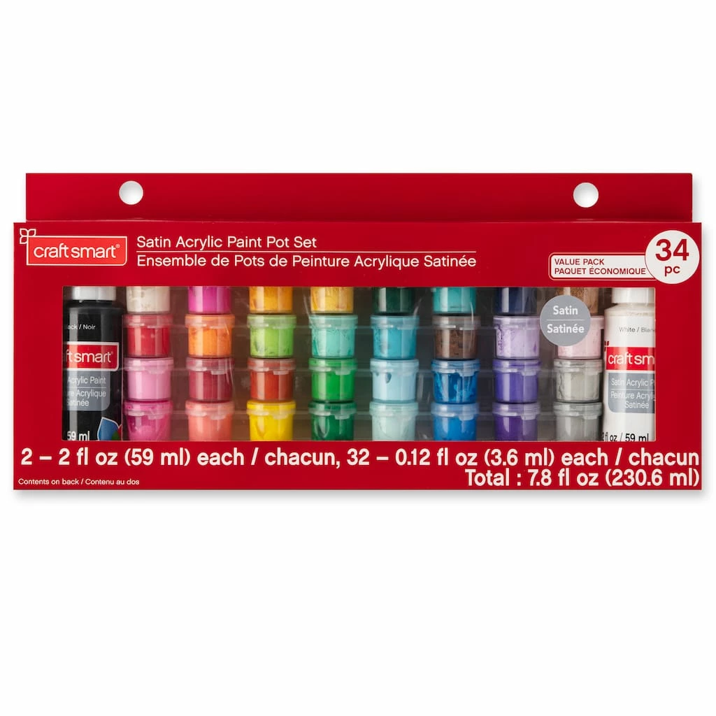 Cheap π Satin Acrylic Paint Pot Value Pack by Craft Smart® π - Image 4