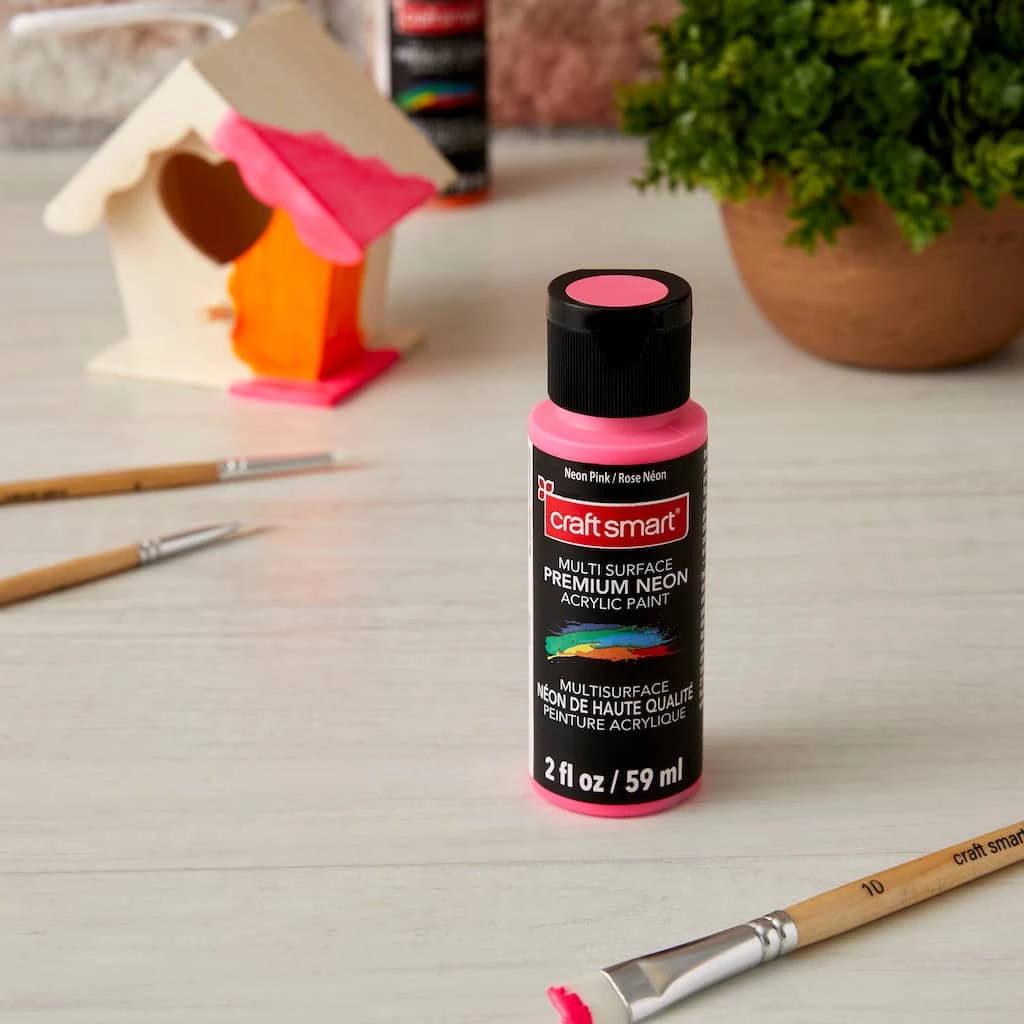 Best reviews of ⭐ Multi-Surface Premium Neon Acrylic Paint by Craft Smart®, 2oz. ⭐ - Image 2