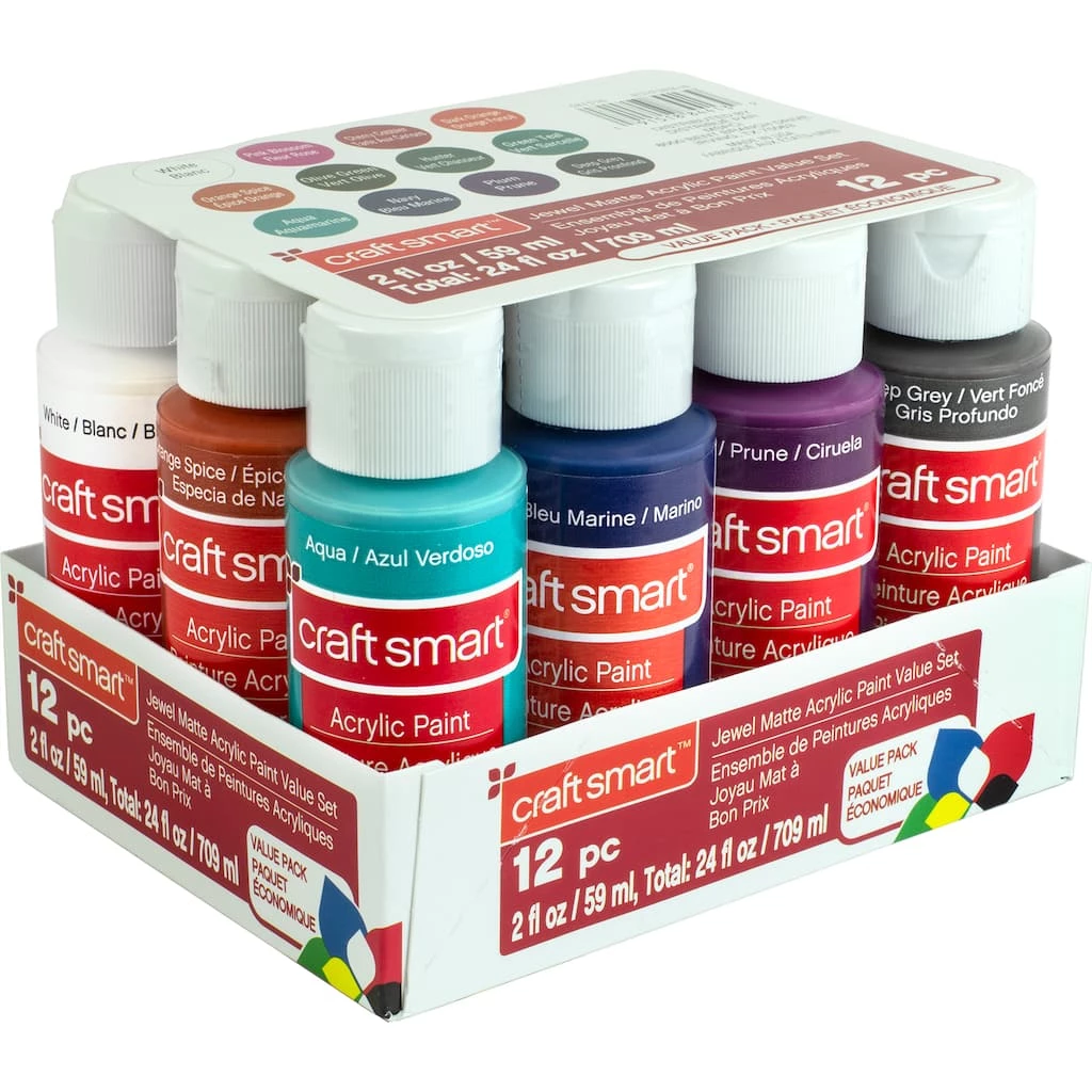 Wholesale ❤️ Matte Jewel Tones Acrylic Paint Value Set by Craft Smart® ✨ - Image 4