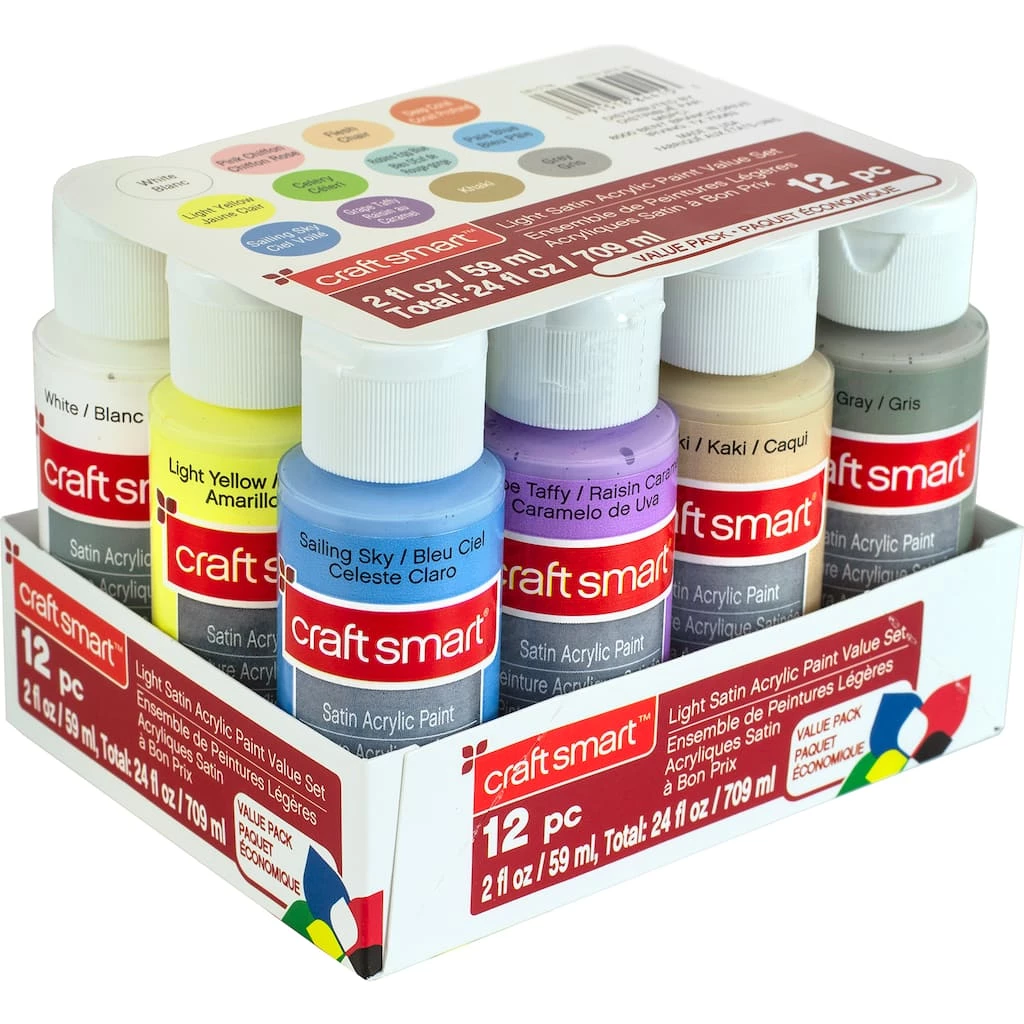 New 👏 Light Satin Acrylic Paint Value Set By Craft Smart® ❤️ - Image 4