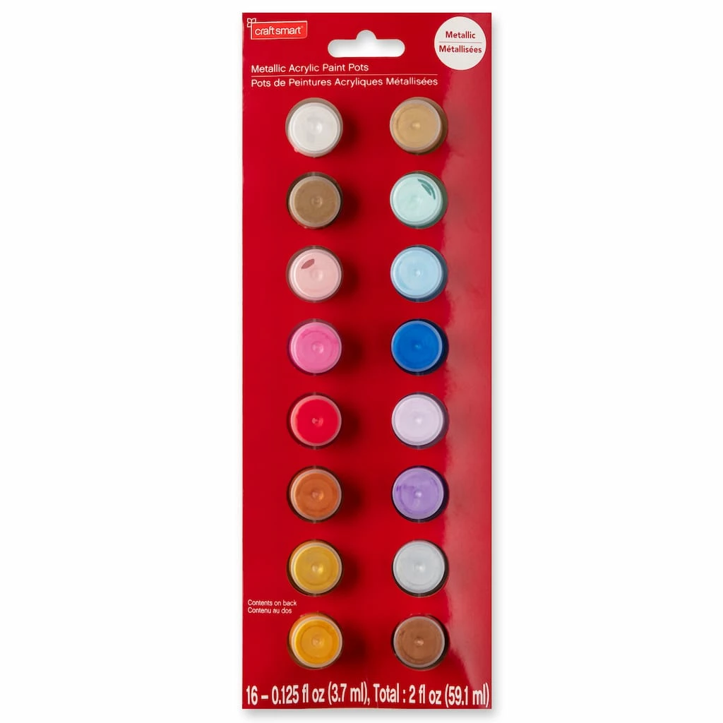 Discount π Metallic Acrylic Paint Pot Set by Craft Smart® π - Image 3