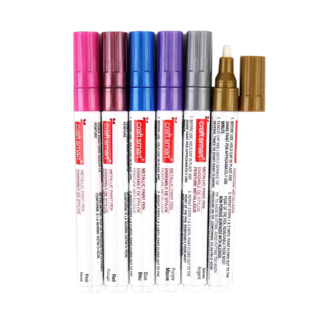 Cheapest π 6 Color Metallic Medium Paint Pen Set by Craft Smart® π₯ - Image 4