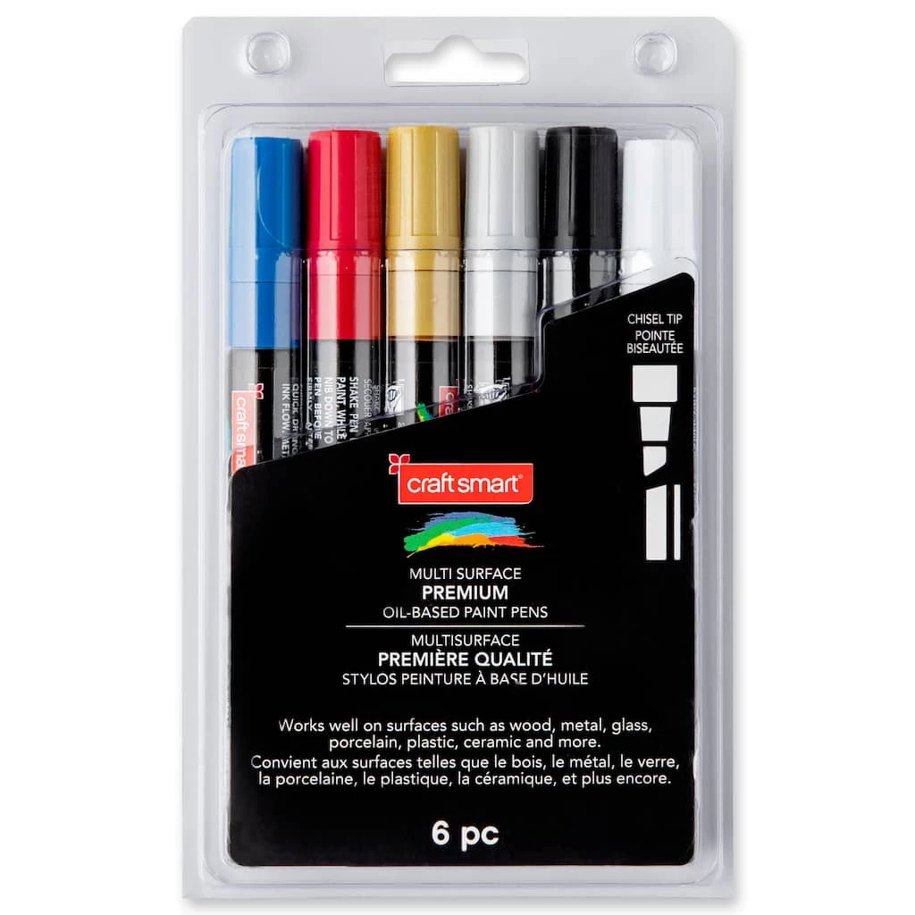Buy β€οΈ Premium Chisel Tip Oil-Based Paint Pens by Craft Smart® π