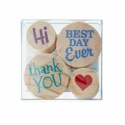 Discount 😀 Sentiments Wood Stamp Set by Craft Smart™ 🌟