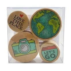 Discount 😍 Lets Go Round Wood Stamps by Craft Smart™ 🌟