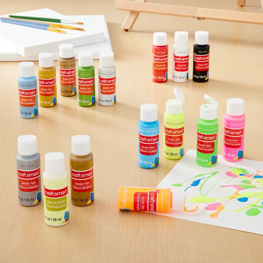 Budget β¨ Metallic & Neon Acrylic Paint Set by Craft Smart® π - Image 2