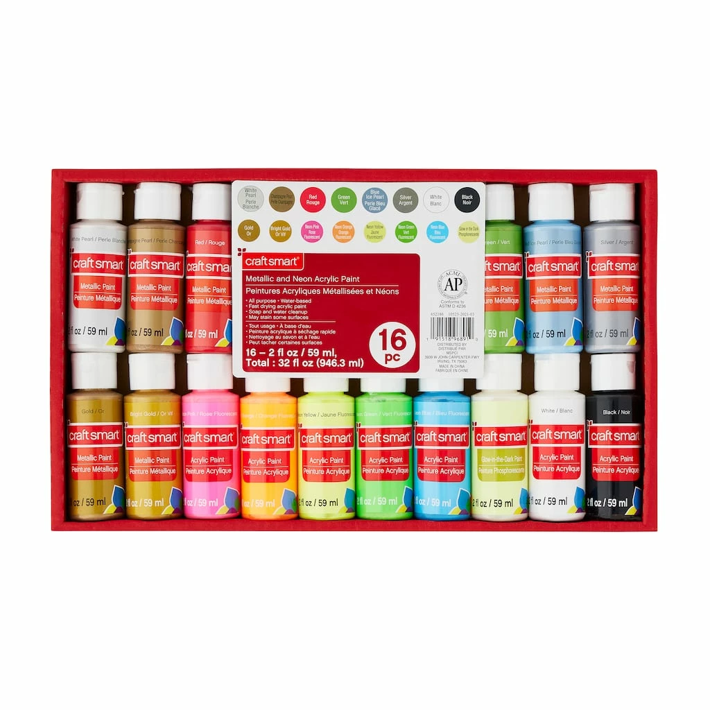 Budget β¨ Metallic & Neon Acrylic Paint Set by Craft Smart® π - Image 4