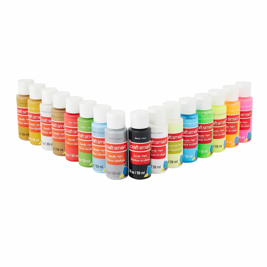 Budget β¨ Metallic & Neon Acrylic Paint Set by Craft Smart® π