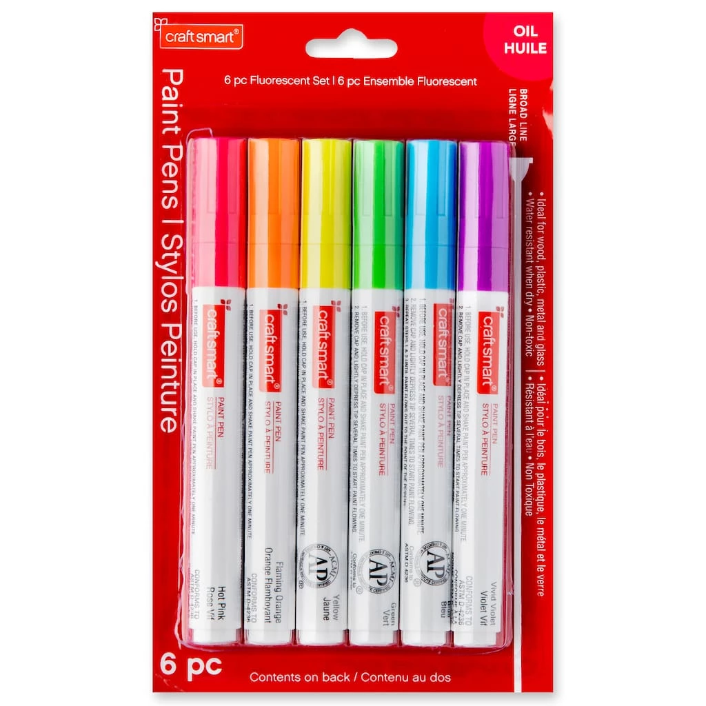 Flash Sale ⭐ Fluorescent Broad Line Paint Pen Set by Craft Smart® 🧨 - Image 2