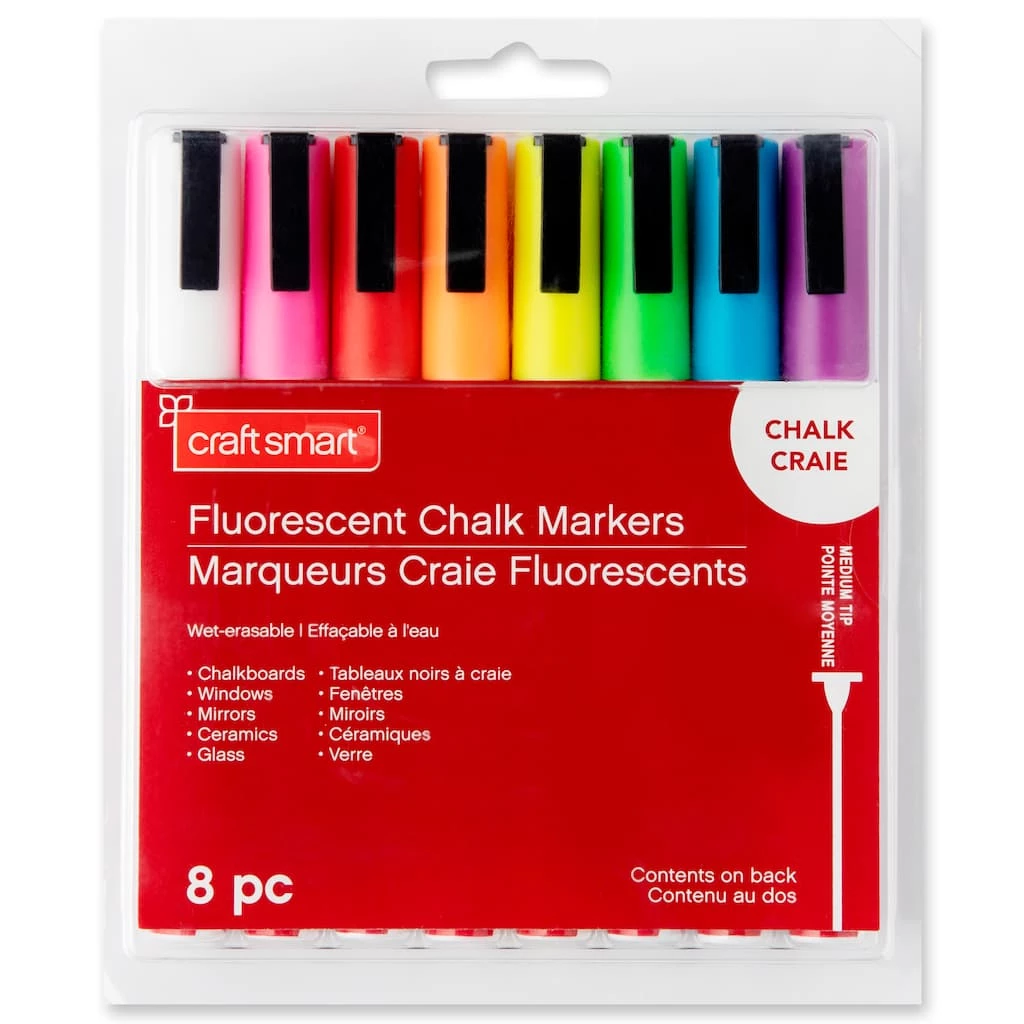 Outlet ✨ Fluorescent Medium Tip Chalk Marker Set by Craft Smart® ⭐ - Image 3