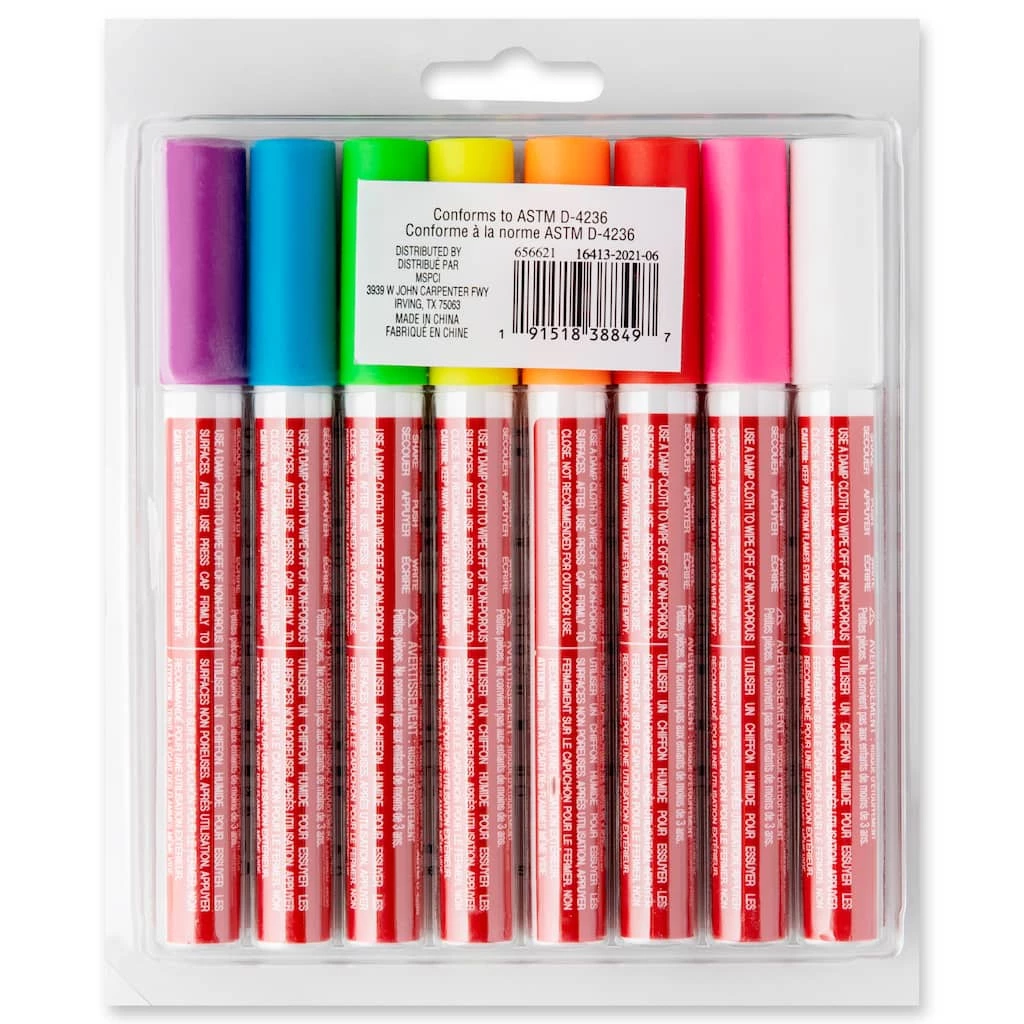 Outlet ✨ Fluorescent Medium Tip Chalk Marker Set by Craft Smart® ⭐ - Image 4