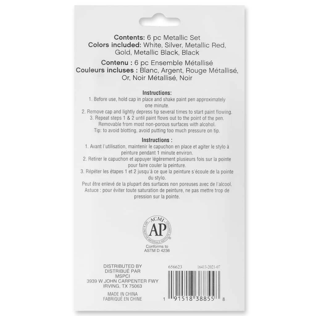 Hot Sale 🥰 Metallic Medium Line Paint Pen Set by Craft Smart® 😉 - Image 3