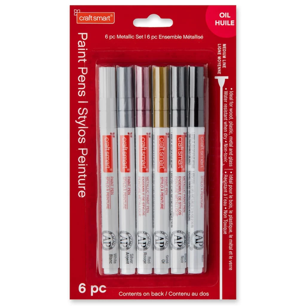 Hot Sale 🥰 Metallic Medium Line Paint Pen Set by Craft Smart® 😉 - Image 2