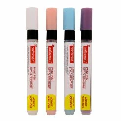 Outlet ⭐ 6 Packs: 4 ct. (24 total) 4mm Light Tones Permanent Paint Pen Set by Craft Smart® 🧨
