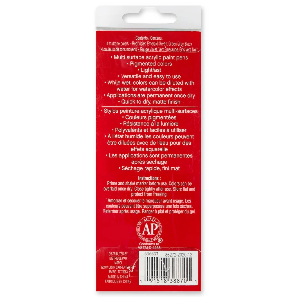 Best Sale π 6 Packs: 4 ct. (24 total) 4mm Basic Permanent Paint Pens by Craft Smart® π₯° - Image 4