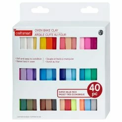 Flash Sale 🧨 6 Packs: 40 ct. (240 total) 1oz. Super Value Pack Oven-Bake Clay by Craft Smart® 👍