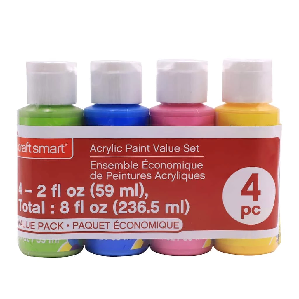 Coupon π₯ 12 Packs: 4 ct. (48 total) Brights Acrylic Paint Value Set by Craft Smart® π