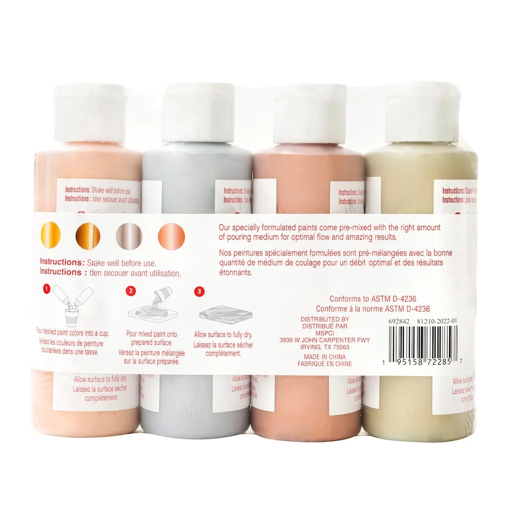 New βοΈ 6 Packs: 4 ct. (24 total) Metallic Pouring Paint Set by Craft Smart® π - Image 3
