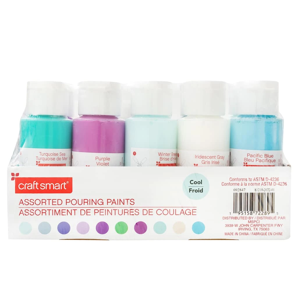 Cheapest 🌟 6 Packs: 10 ct. (60 total) Cool Tone Pouring Paint Set by Craft Smart® 🤩 - Image 3