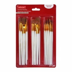 Brand new 🔔 6 Packs: 25 ct. (150 total) Brown Taklon Brush Set by Craft Smart® 👏