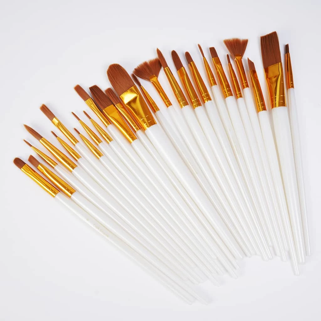 Brand new π 6 Packs: 25 ct. (150 total) Brown Taklon Brush Set by Craft Smart® π - Image 2