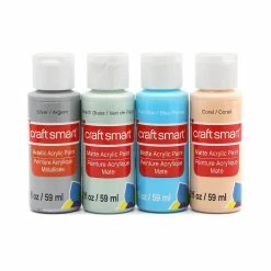 Promo 🎁 12 Packs: 4 ct. (48 total) Matte Coastal Acrylic Paint Set by Craft Smart® ✨