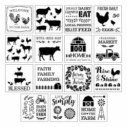 Cheapest ⭐ 6 Pack: Farmhouse Stencils by Craft Smart®, 12" x 12" 🤩