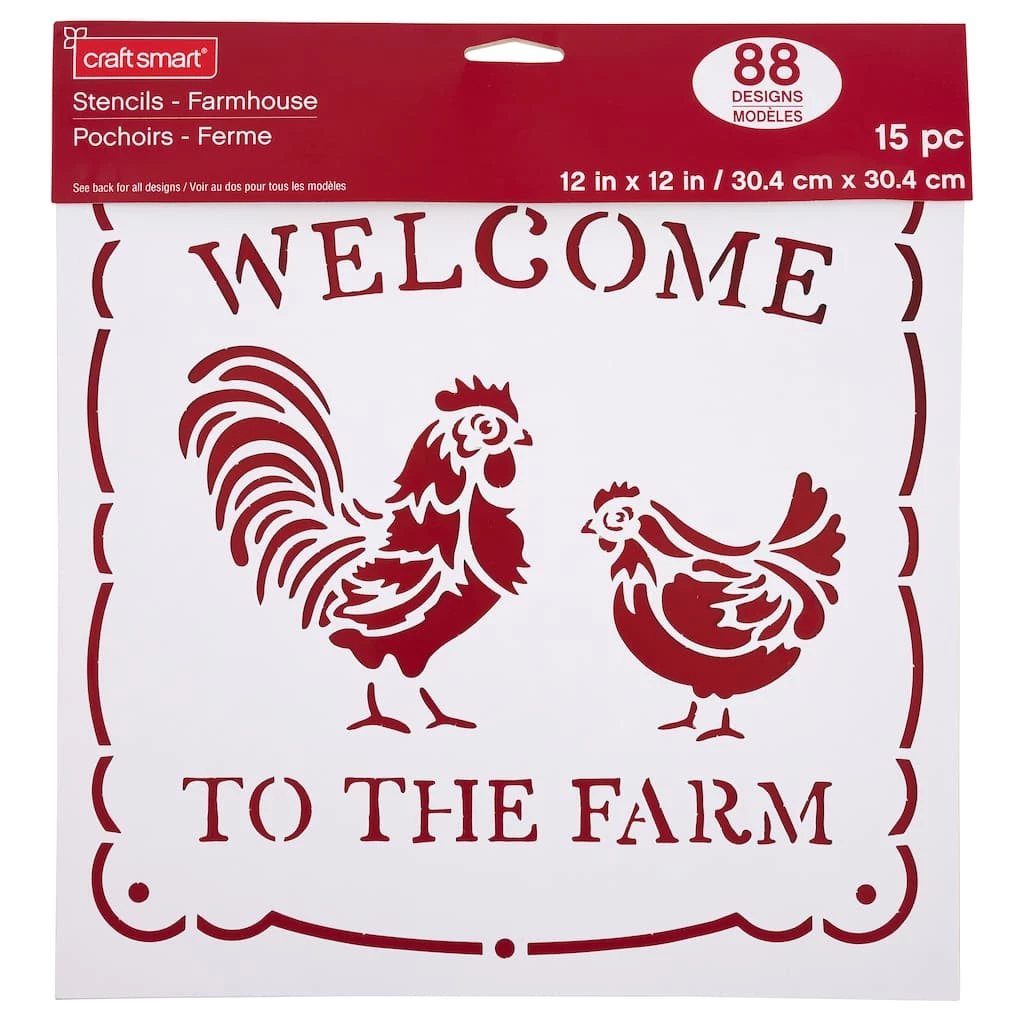 Buy π₯ Farmhouse Stencils by Craft Smart®, 12" x 12" β - Image 2