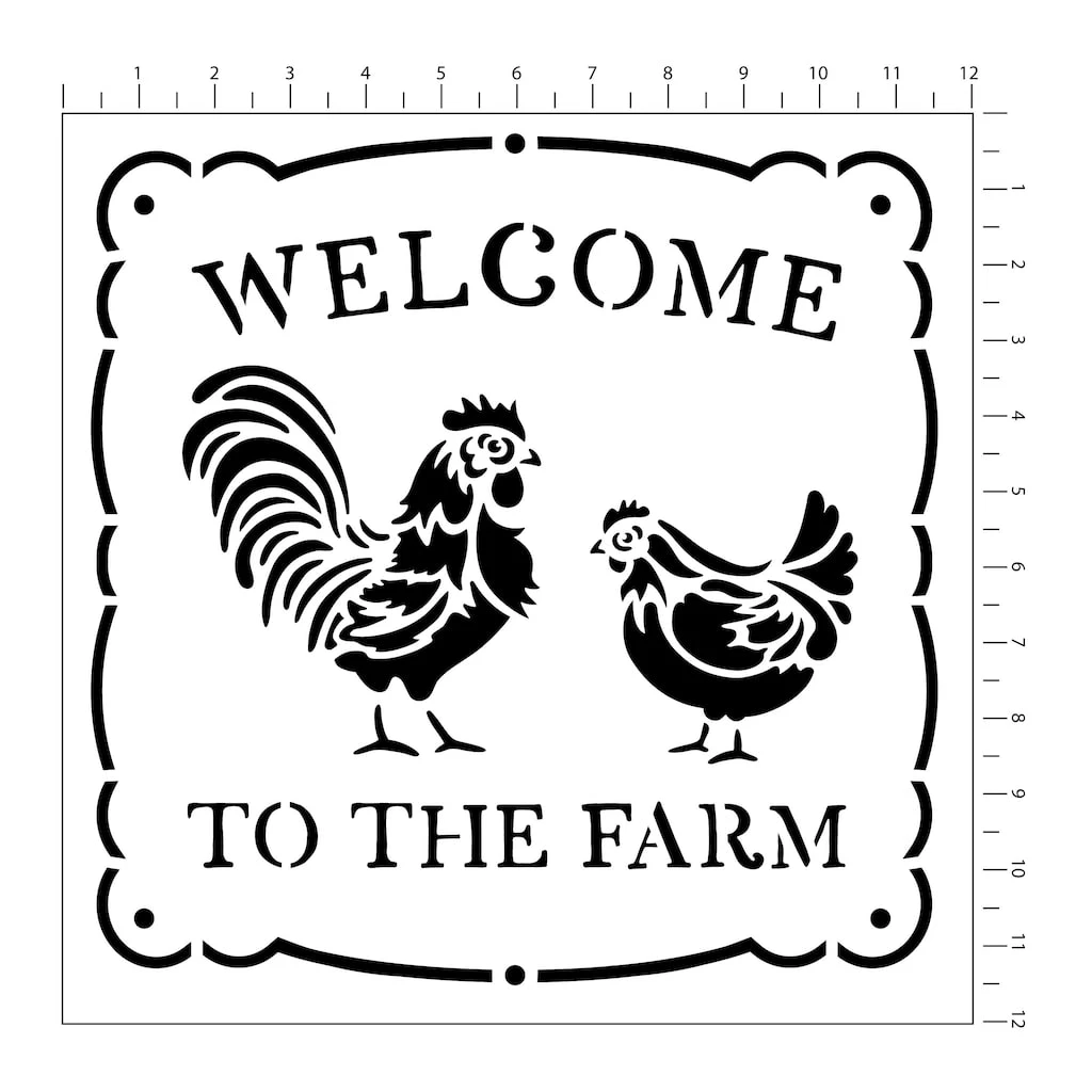 Buy π₯ Farmhouse Stencils by Craft Smart®, 12" x 12" β - Image 3
