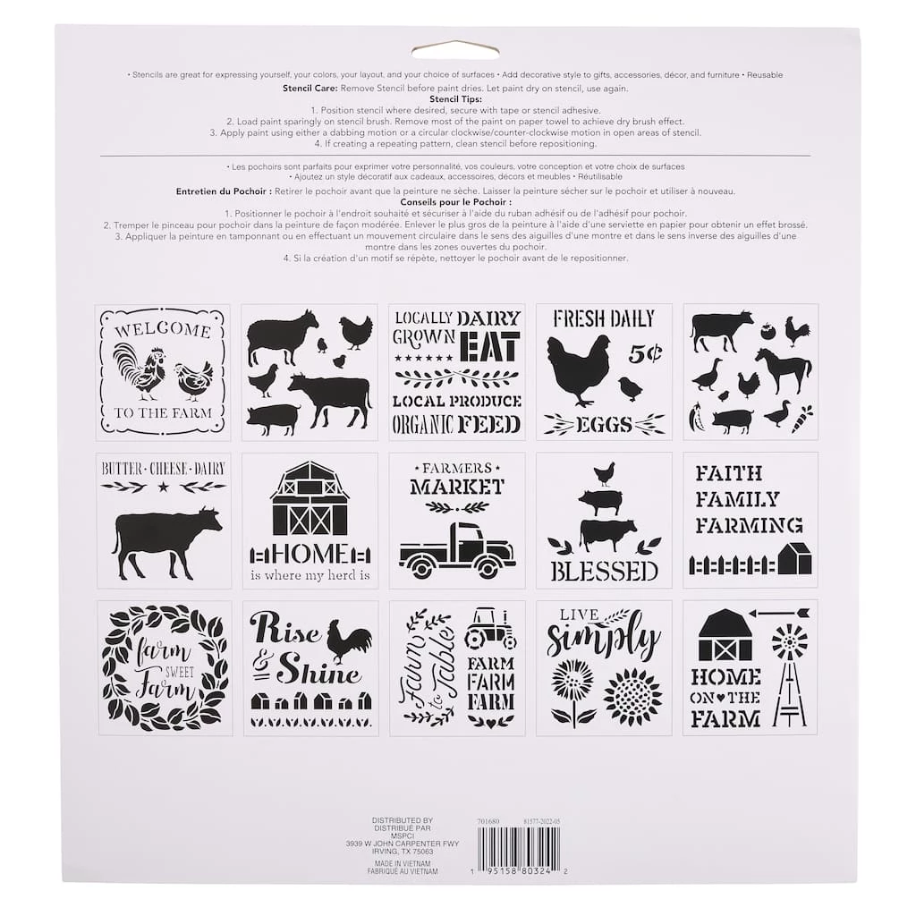 Buy π₯ Farmhouse Stencils by Craft Smart®, 12" x 12" β - Image 4