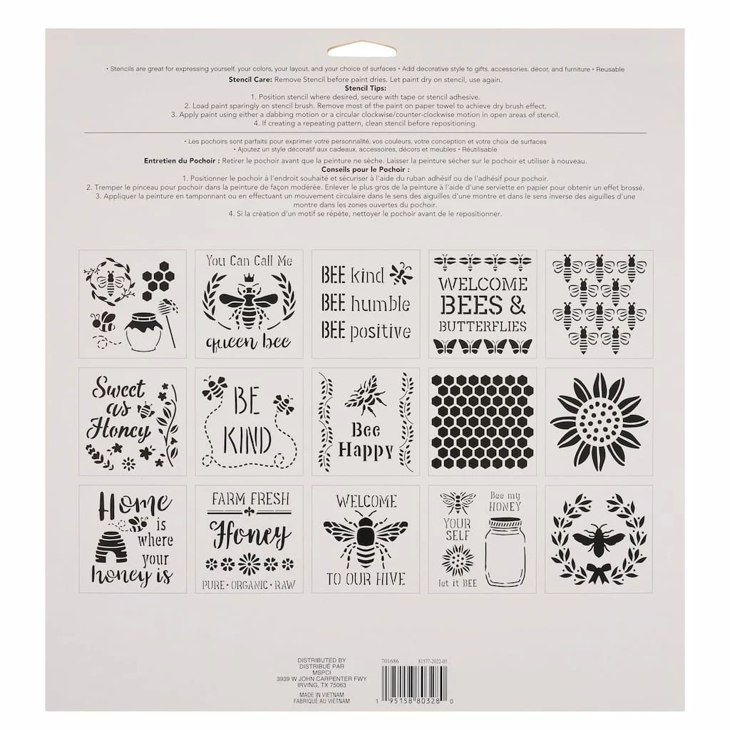 Top 10 π 6 Pack: Bees & Honey Stencils by Craft Smart®, 12" x 12" π₯° - Image 4