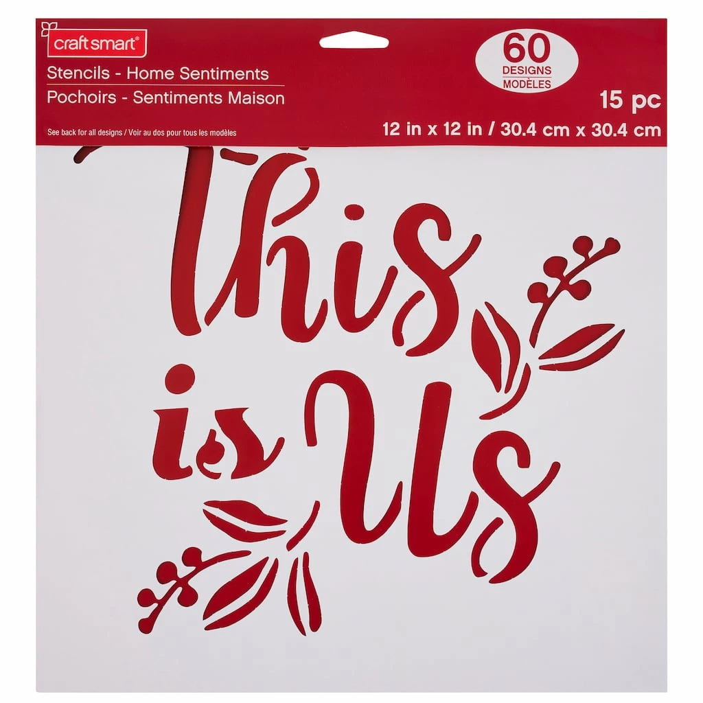 Best Pirce π Home Sentiments Stencils by Craft Smart®, 12" x 12" π - Image 2