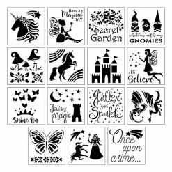 Best Pirce 🥰 Fantasy Stencils by Craft Smart®, 12" x 12" 🤩