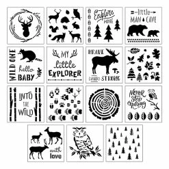 Flash Sale 🌟 6 Pack: Woodland Stencils by Craft Smart®, 12" x 12" ✨